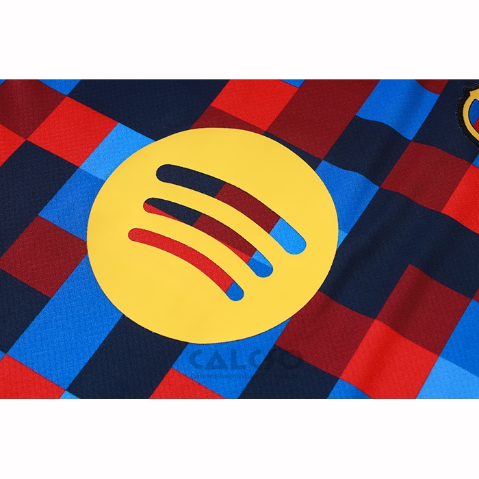 Tuta da Track FC Barcellona Manica Corta 2026-2027 Blu Rosso - Pantaloncini